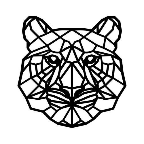 geometrische-dieren-tijger-black-25cm