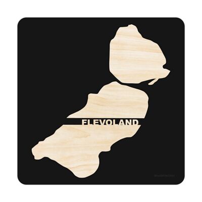 province-flevoland-noir-25x25cm