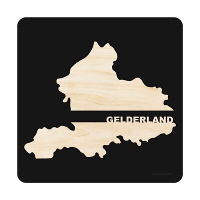 Provinz-Gelderland-Schwarz-35x35cm