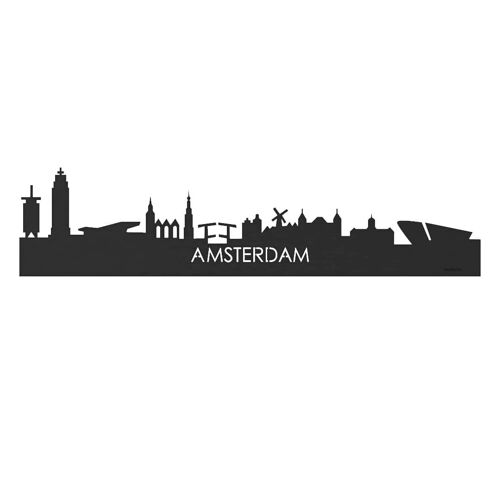 skyline-amsterdam-black-100cm-tekst