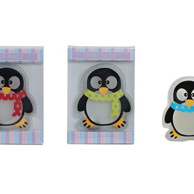 Taschenwärmer aus Kunststoff, Pinguin, 3-fach sortiert, B9 x H10 cm