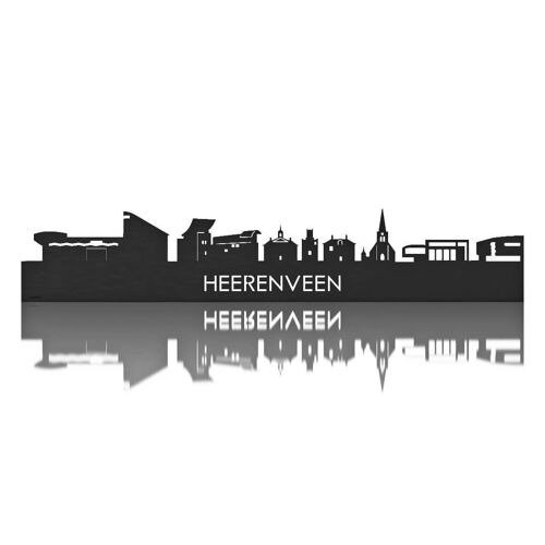 skyline-heerenveen-black-100cm-tekst