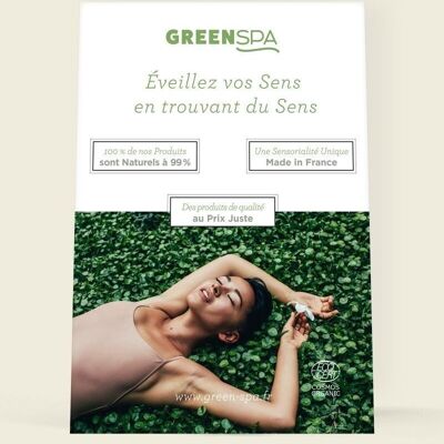 GREEN SPA Marken-Staffelei im A4-Format