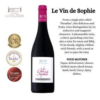Le Vin de Sophie – Rouge 75cl - Millésime 2019 2