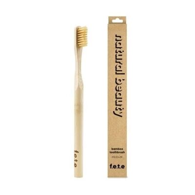 Natural Beauty Medium Bristles Bamboo Toothbrush