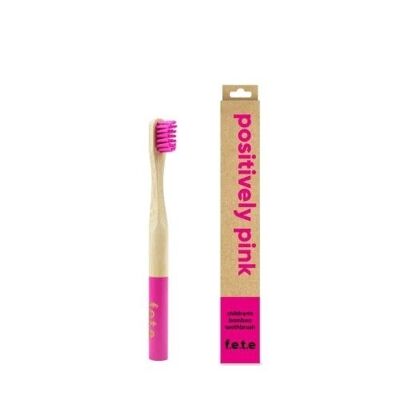 Brosse à dents en bambou Positively Pink Kids