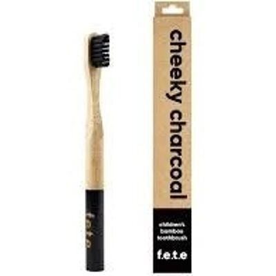 Cheeky Charcoal Kids Cepillo de dientes de bambú