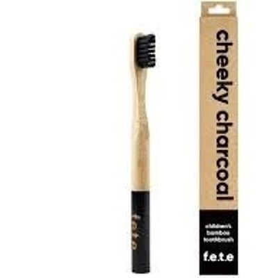Brosse à dents en bambou pour enfants Cheeky Charcoal
