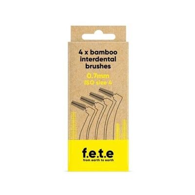 Brossettes interdentaires en bambou | Taille 4 -0.7mm Jaune