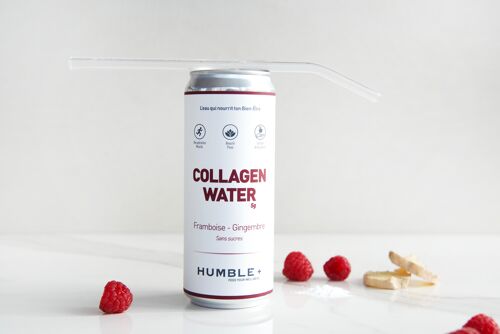Collagen Water : boisson au collagène marin - Framboise 24 X 330 ML