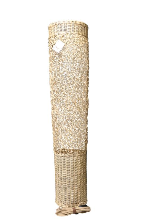 Lampe colonne Magwe XL, rotin naturel 139cm