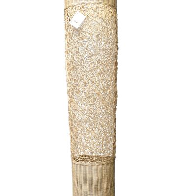 Lámpara de columna Magwe XL, ratán natural 139cm