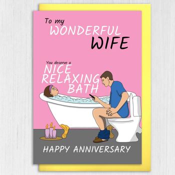 Carte d'anniversaire amusante pour femme ou petite amie : vous méritez un bon bain relaxant. 7