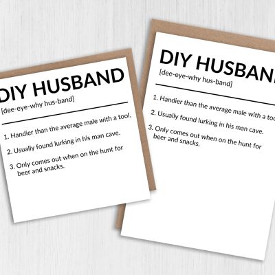 Aniversario divertido, tarjeta de cumpleaños para esposo: DIY Husband
