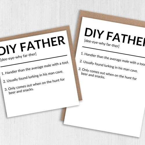 Funny birthday, Father’s Day card for dad, father: DIY Father