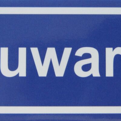 Imán de nevera Town sign Leeuwarden