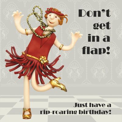 Flapper history themed card by artist Erica Sturla