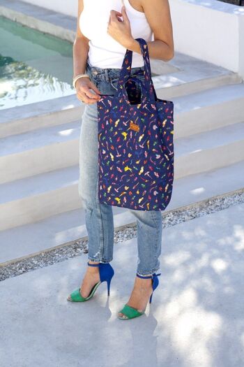 Neon  Birds Tote bag // CLEARANCE 50% OFF 2