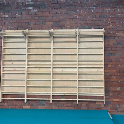 Wooden Fixed Wall Bars - (X2, X3, X4) - Painted (Add colour at checkout) Plywood Backed - X4 (QBS203)