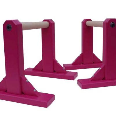 Pair of Tall Paralettes - Hot Pink (QBS310)