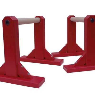 Pair of Tall Paralettes - Red (QBS315)