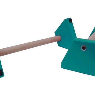 Pair of Standard Paralettes - 500mm - Turquoise Green (QBS477)