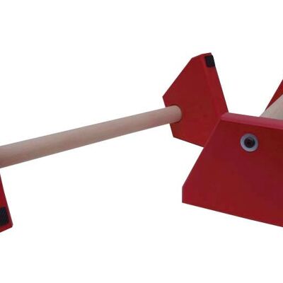 Pair of Standard Paralettes - 500mm - Red (QBS481)