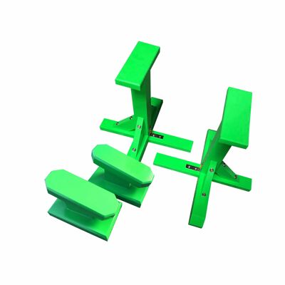 DUO SET - Standard Pedestals (Rectangle Grip) and Yoga Block - Green (QBS503)