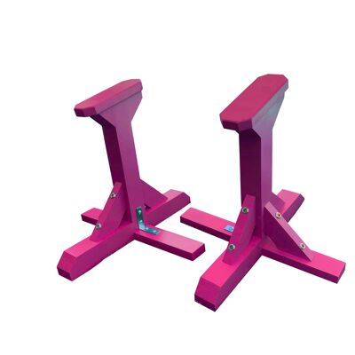 Pair of Angled Pedestal Strength Trainers - Octagonal  Grip - Hot Pink (QBS557)