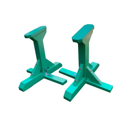 Pair of Angled Pedestal Strength Trainers - Octagonal  Grip - Turquoise Green (QBS558)