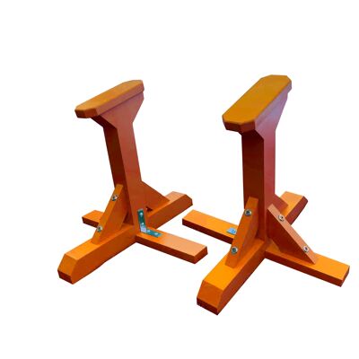 Pair of Angled Pedestal Strength Trainers - Octagonal  Grip - Orange (QBS561)