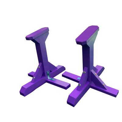 Pair of Angled Pedestal Strength Trainers - Octagonal  Grip - Purple (QBS566)