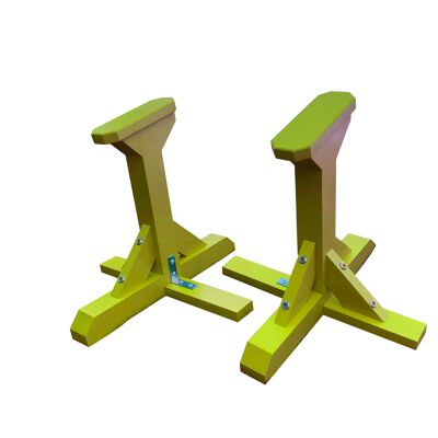 Pair of Angled Pedestal Strength Trainers - Octagonal  Grip - Yellow (QBS568)