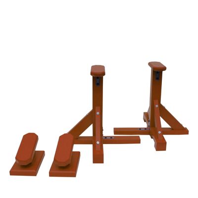 DUO SET - Standard Pedestals (Octagonal Grip) and Yoga Blocks - Orange (QBS636)
