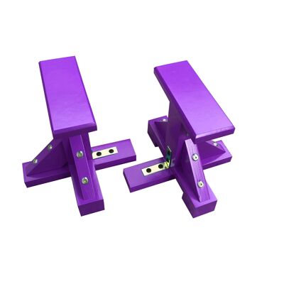 Pair of Mini Gymnastic Pedestals - Rectangle Grip - Purple (QBS734)
