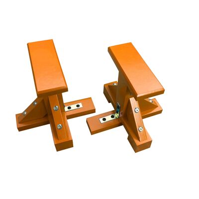 Pair of Mini Gymnastic Pedestals - Rectangle Grip - Orange (QBS735)