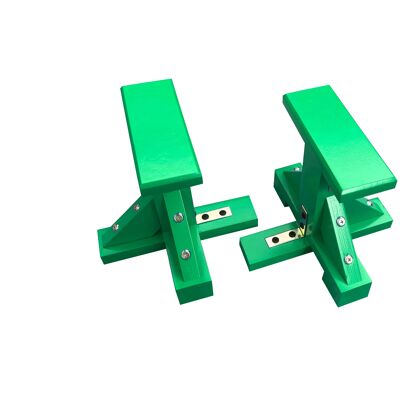 Pair of Mini Gymnastic Pedestals - Rectangle Grip - Green (QBS739)