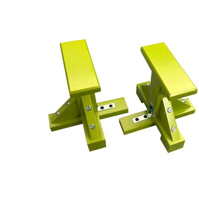 Pair of Mini Gymnastic Pedestals - Rectangle Grip - Yellow (QBS741)