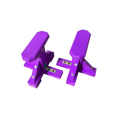 Pair of Mini Gymnastic Pedestals - Octagonal Grip - Purple (QBS757)