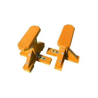 Pair of Mini Gymnastic Pedestals - Octagonal Grip - Orange (QBS758)