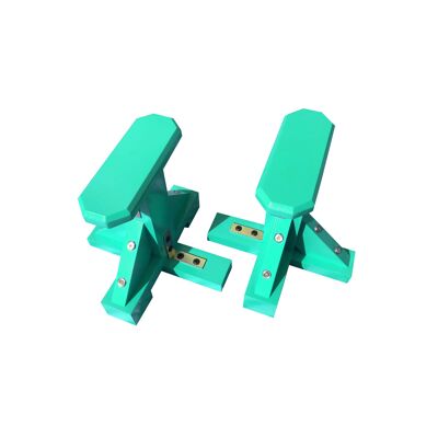 Pair of Mini Gymnastic Pedestals - Octagonal Grip - Turquoise Green (QBS759)