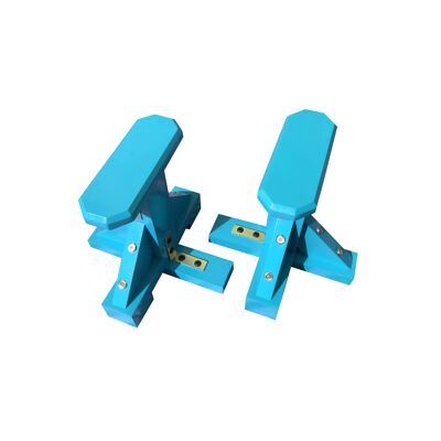 Pair of Mini Gymnastic Pedestals - Octagonal Grip - Turquoise Blue (QBS760)