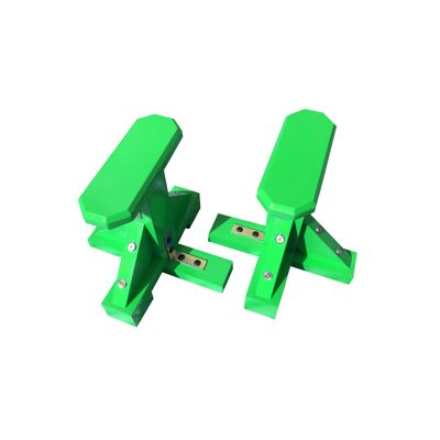 Pair of Mini Gymnastic Pedestals - Octagonal Grip - Green (QBS762)