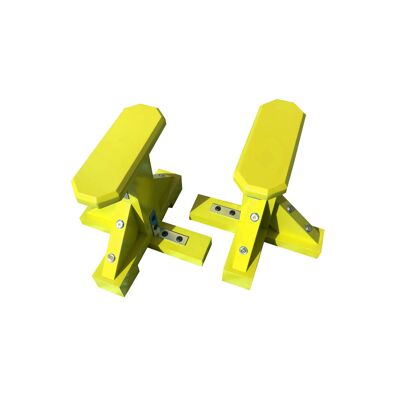 Pair of Mini Gymnastic Pedestals - Octagonal Grip - Yellow (QBS764)
