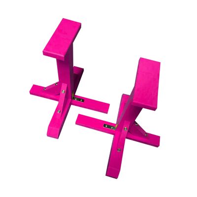 Pair of Pedestal Strength Trainers - Rectangle Grip - Hot Pink (QBS765)
