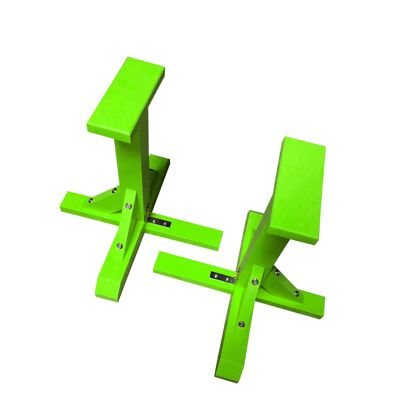 Pair of Pedestal Strength Trainers - Rectangle Grip - Green (QBS768)