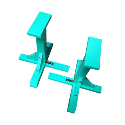 Pair of Pedestal Strength Trainers - Rectangle Grip - Turquoise Blue (QBS767)