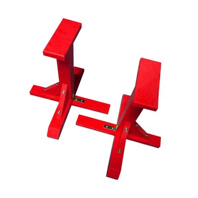 Pair of Pedestal Strength Trainers - Rectangle Grip - Red (QBS770)