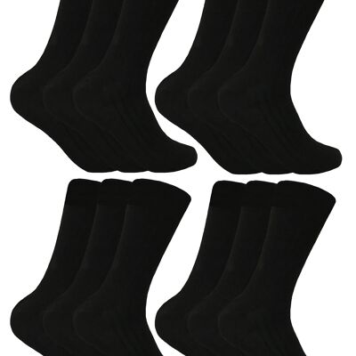 Sock Snob - 12 Pairs Mens Wool Blend Socks