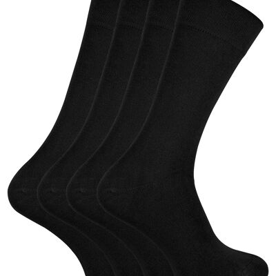 SOCK SNOB - 4 Pairs Bamboo Super Soft Suit Socks for Men & Women